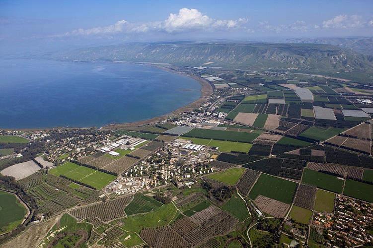 SEA OF GALILEE - AERIAL VIEW aerial view of sea of galilee