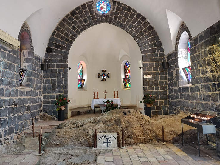 Tabgha_Israel_church_of_primacy_of_st_peter_inside_ Tabgha Israel church of primacy of st peter inside