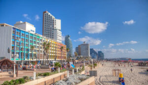 Tel Aviv Beachfront Promenade and hotels