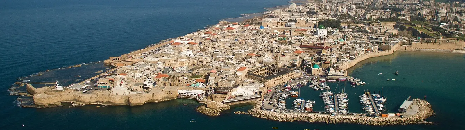 aerial view old acre akko