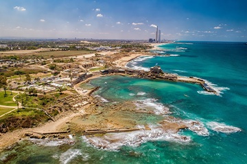 caesarea_1 aerial view of caesarea israel