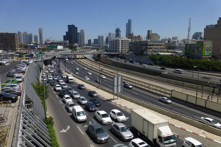 highway_tel_aviv1 traffic in tel aviv highway
